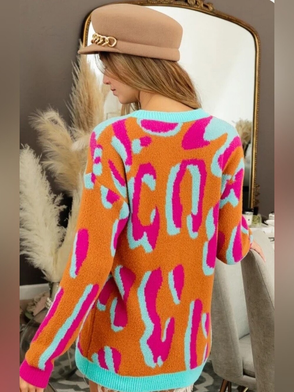 Bibi Leopard Print Cardigan - Vibrant Colors - Bold - Streetwear - Maximalist -